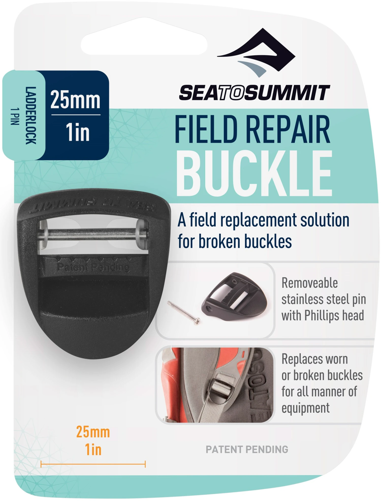 Sea To Summit Buckle 25 Mm Ladderlock, 1 Pin - Image 2