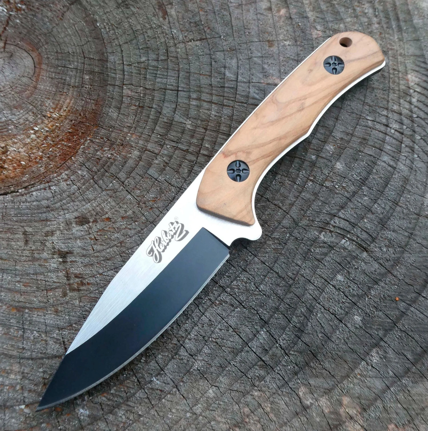 Herbertz Zebra Wood Full Tang Belt Knife AISI 420 - Image 5