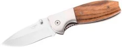 Herbertz One-Handed Zebra Wood Folding Knife AISI 420