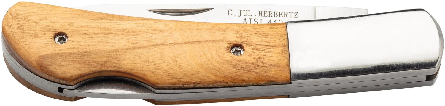 Herbertz Olive Wood Pocket Knife Satin 440 - Image 2